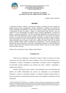 DESCRIÇÃO DE CARGOS E SALÁRIOS: Um estudo de caso com o