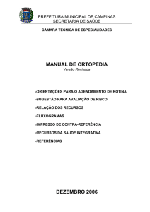 Manual de Ortopedia - Secretaria Municipal de Saúde