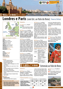Londres e Paris (com Ext. ao Vale do Reno) Extensão ao Vale