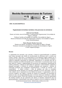 Segmentação de destinos turísticos: dos processos às estruturas