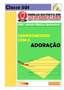 Classe 501 ADORAÇÃO - Igreja Batista em Redonda