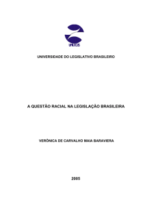 A QUESTÃO RACIAL NA LEGISLAÇÃO BRASILEIRA 2005