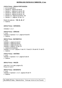 MATÉRIA DOS TESTES DO 2º BIMESTRE - 3º ano 21