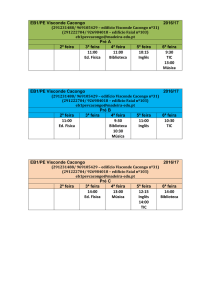 EB1/PE Visconde Cacongo 2016/17 Pré A 2ª feira 3ª feira 4ª feira 5ª