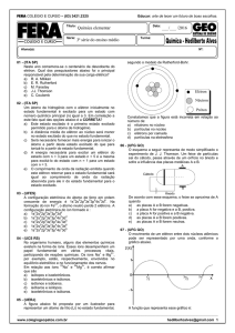 3ª série do ensino médio ___/___ /2016 Química elementar