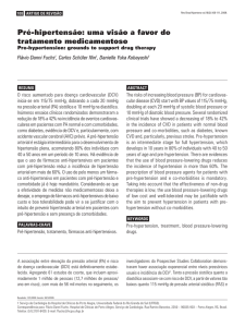 Pré-hipertensão: uma visão a favor do tratamento medicamentoso