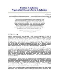 Bioética da Eutanásia - Argumentos Éticos em