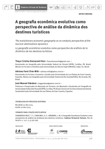 A geografia econômica evolutiva como perspectiva de análise da