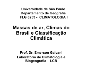Classificação climática - clima Brasil