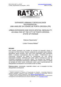 expansão urbana e desigualdade socioespacial