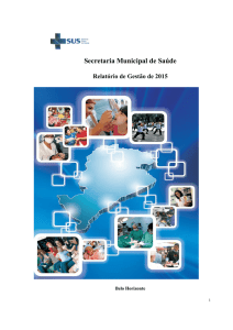 relatório anual de gestão 2015 - Prefeitura Municipal de Belo