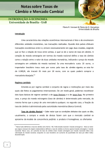 Notas sobre Taxas de Câmbio e Mercado Cambial