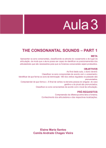 the consonantal sounds – part 1