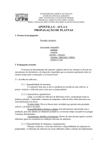 APOSTILA 6 - AULA 6 PROPAGAÇÃO DE PLANTAS