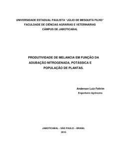 produtividade de melancia em função da adubação