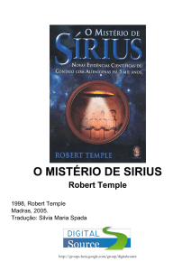 Robert Temple – O MISTÉRIO DE SIRIUS