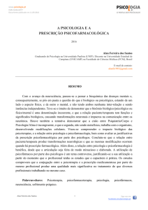 a psicologia e a prescrição psicofarmacológica