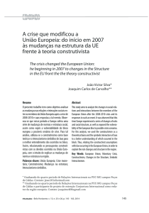 A crise que modificou a União Europeia: do início em 2007 às