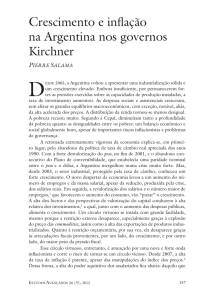 Crescimento e inflação na Argentina nos governos Kirchner