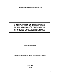 Acupuntura no Pós Cancer