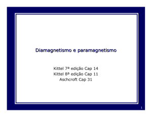 Diamagnetismo e paramagnetismo