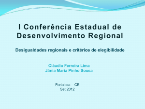i conferência estadual de desenvolvimento regional