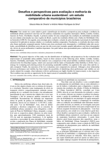 Desafios e perspectivas para avaliação e melhoria da mobilidade