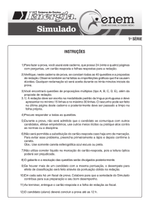 1a SÉRIE INSTRUÇÕES - Sistema de Ensino Energia