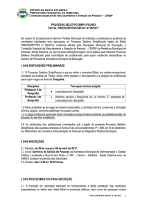 PROCESSO SELETIVO SIMPLIFICADO EDITAL PMI/CERSP/PSS