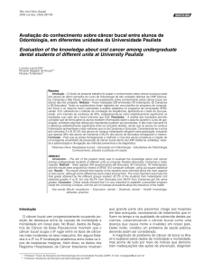 Avaliação do conhecimento sobre câncer bucal entre alunos