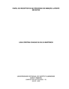 papel do receptor d3 no processo de inibição latente em ratos ligia