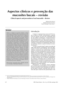 Aspectos clínicos e prevenção das mucosites bucais – revisão