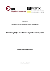 Caraterização funcional cardíaca por fonocardiografia - IC