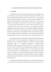 A expressão ótima da vogal temática em verbos do português