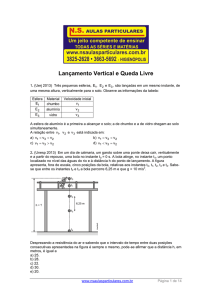 Lançamento Vertical e Queda Livre