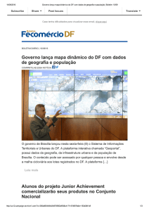 Governo lança mapa dinâmico do DF com dados