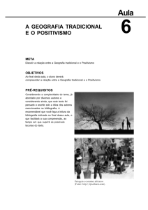 a geografia tradicional e o positivismo