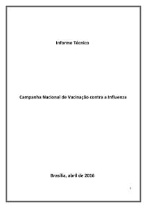 Informe técnico da campanha de vacinação contra o