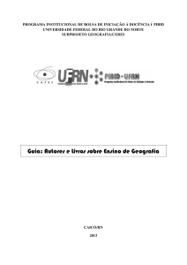 Guia: Autores e Livros sobre Ensino de Geografia