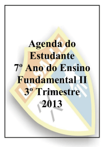 Agenda do Estudante 7º Ano do Ensino Fundamental II 3º Trimestre