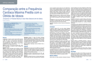 Comparação entre a Frequência Cardíaca Máxima Predita com a