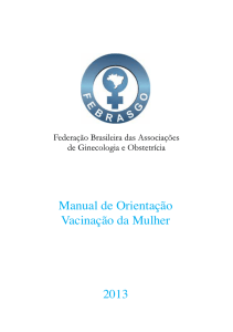 Manual de Orientação Vacinação da Mulher 2013