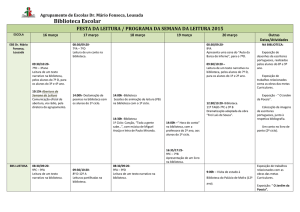 programa da semana da leitura 2015