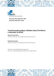 Transformações globais, Modelo Liberal Periférico e educação no
