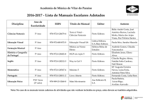 2016-2017 - Lista de Manuais Escolares Adotados