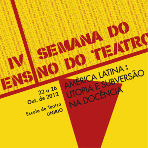 ensino do teatro iv semana do