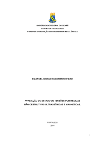 Avaliação do Estado de Tensões por Medidas Não