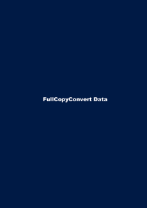 Questões gerais - FullCopyConvert Data