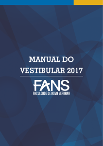 Baixe o Manual do Vestibular - FANS | Faculdade de Nova Serrana