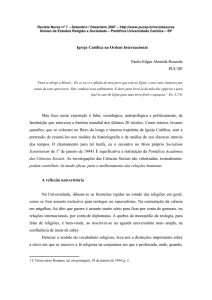 Igreja Católica na Ordem Internacional Paulo-Edgar - PUC-SP